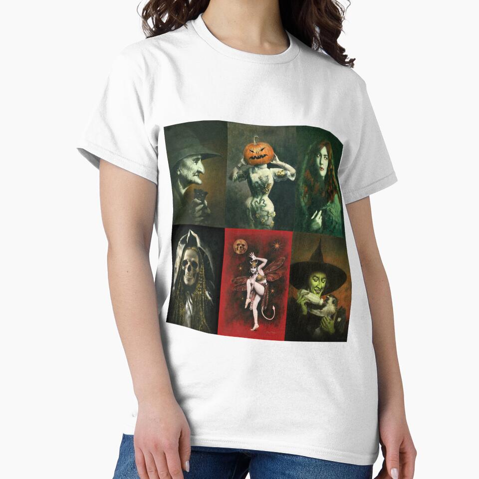 Halloween Characters Square Design by mictomart