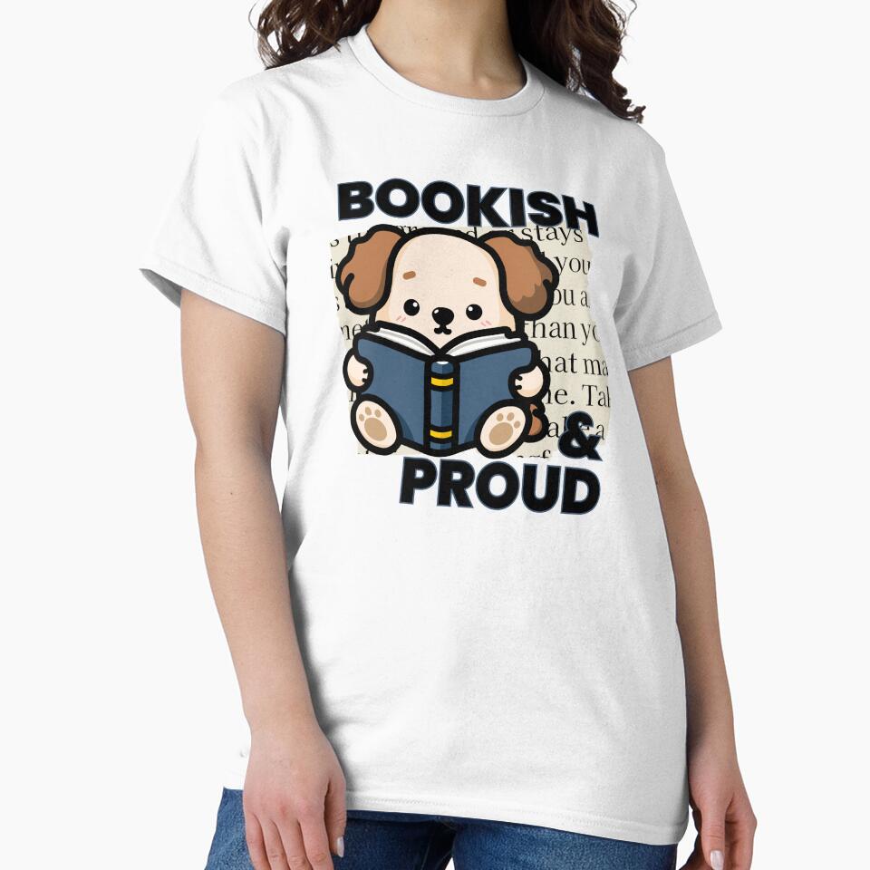 Bookish and Proud | Cute Dog Reading a Book by Kimochi-Shop