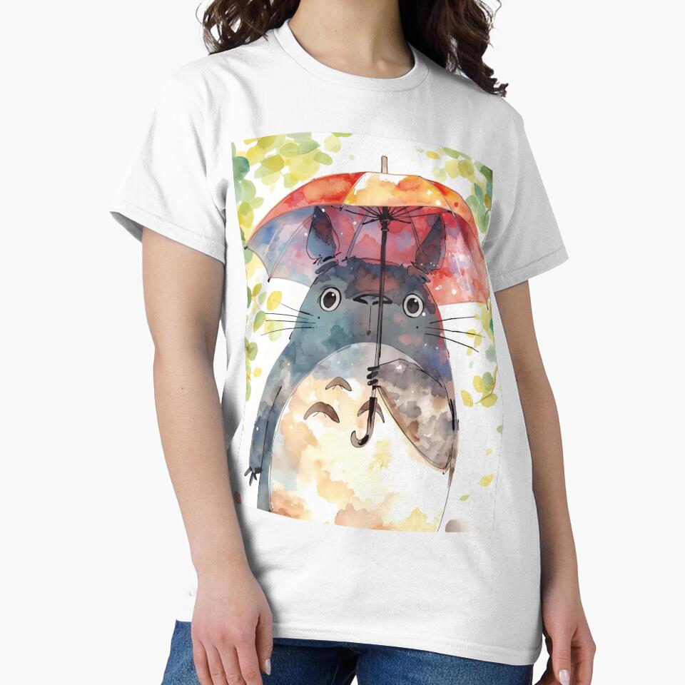 Totoro with umbrella by whatthefoxsays