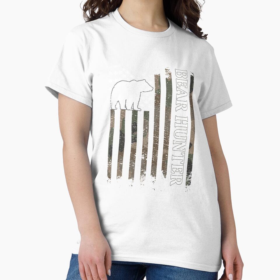Bear Hunter American Flag Bear Hunting Lover by taaddison50