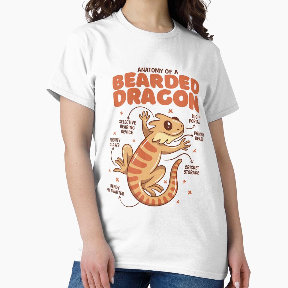 Anatomy of a Bearded Dragon Awesome Pogona Reptile Lover by NewArtWave