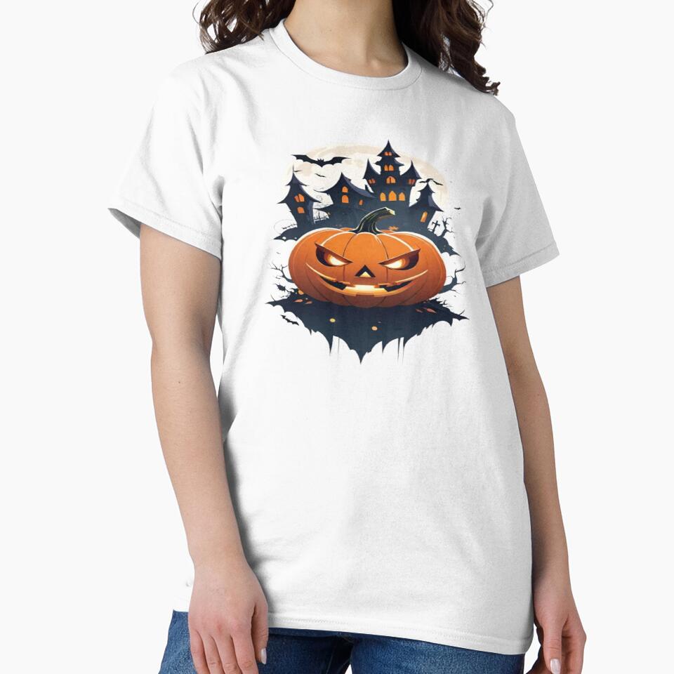 Halloween pumpkin and horror castle. by DaliaSabryTee