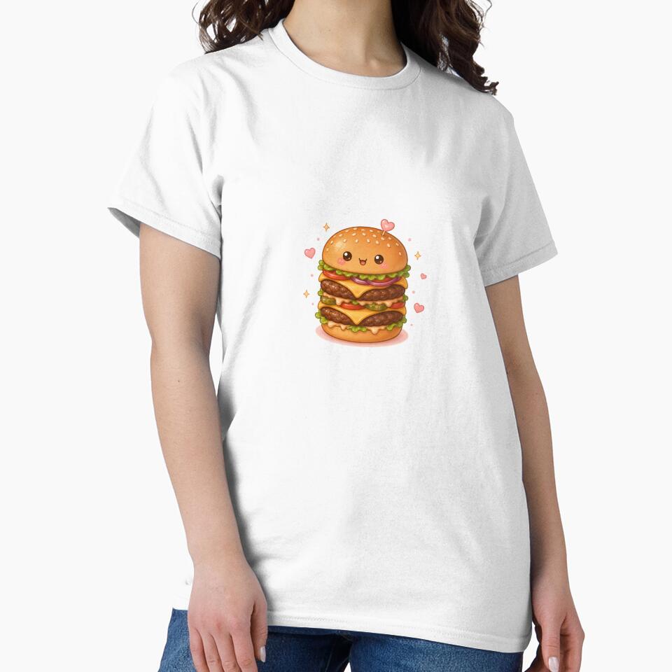 Kawaii double cheeseburger by Design by Sara