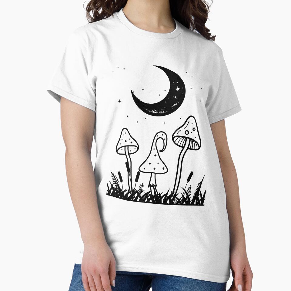 Celestial Mushroom Moon – Mystic Night Forest Design big by eachside-nik