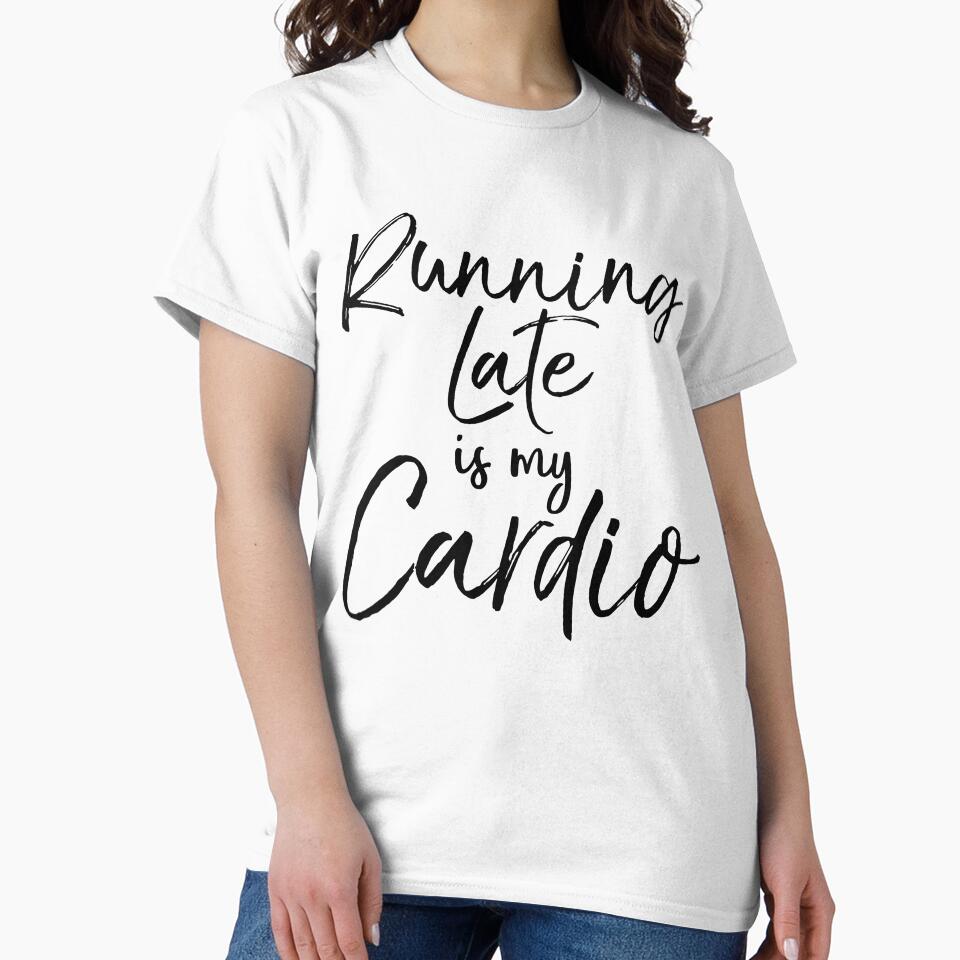 Running Late is My Cardio Cute Yoga Quote by TNDesignStudio