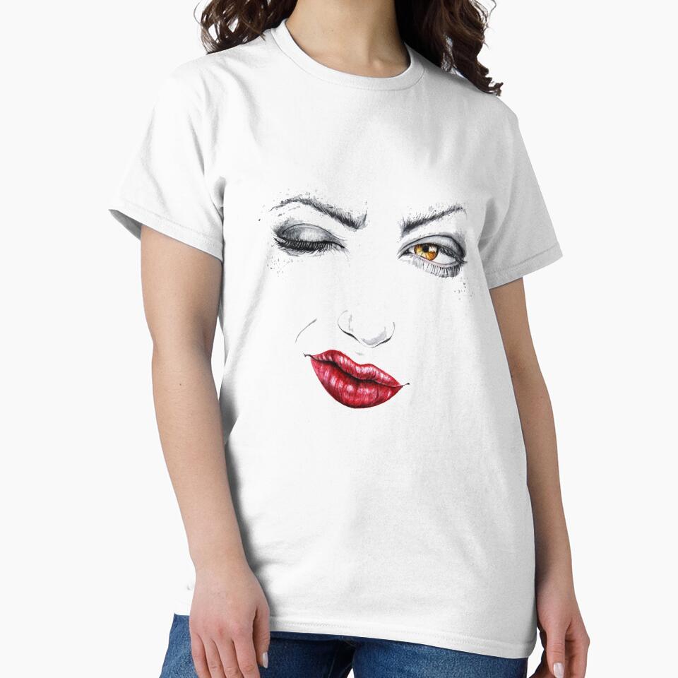 Hey Good Looking - Minimalist Feminine Line Art Drawing by 4wordsmovement