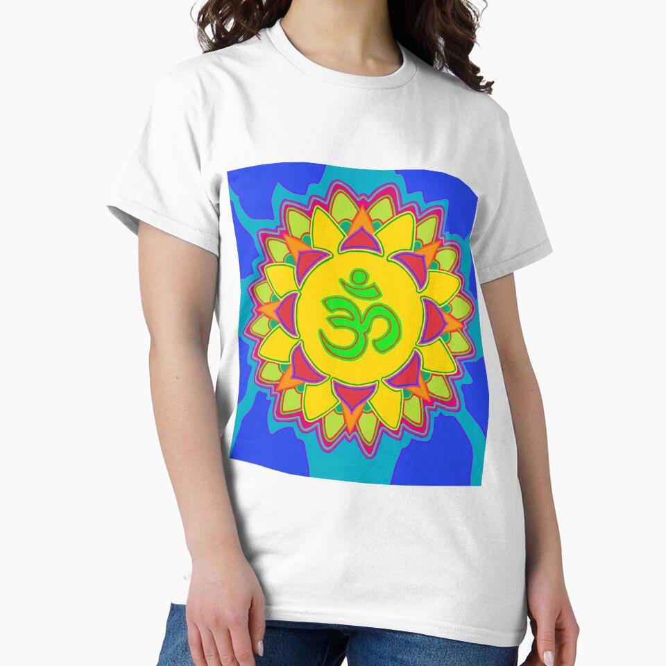 Om symbol on a colorful design by Dom the Artist