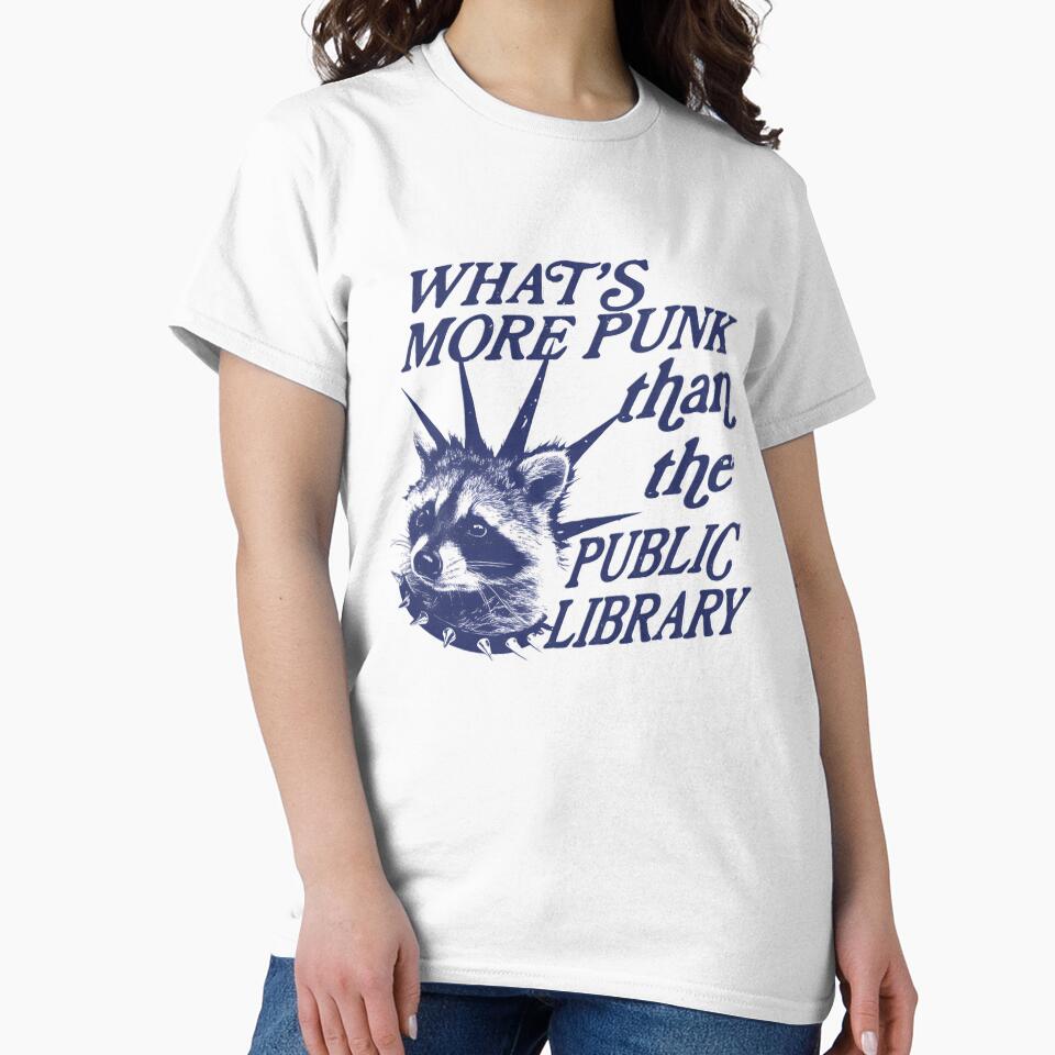 What’s More Punk Than The Public Library Funny Raccoon Vintage by CCChillingfrog