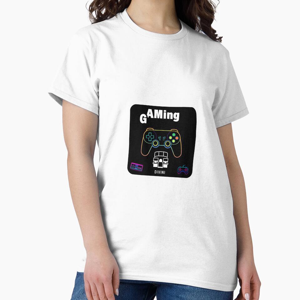 Neon Gaming Controller Minimal Gamer Design by Divini_