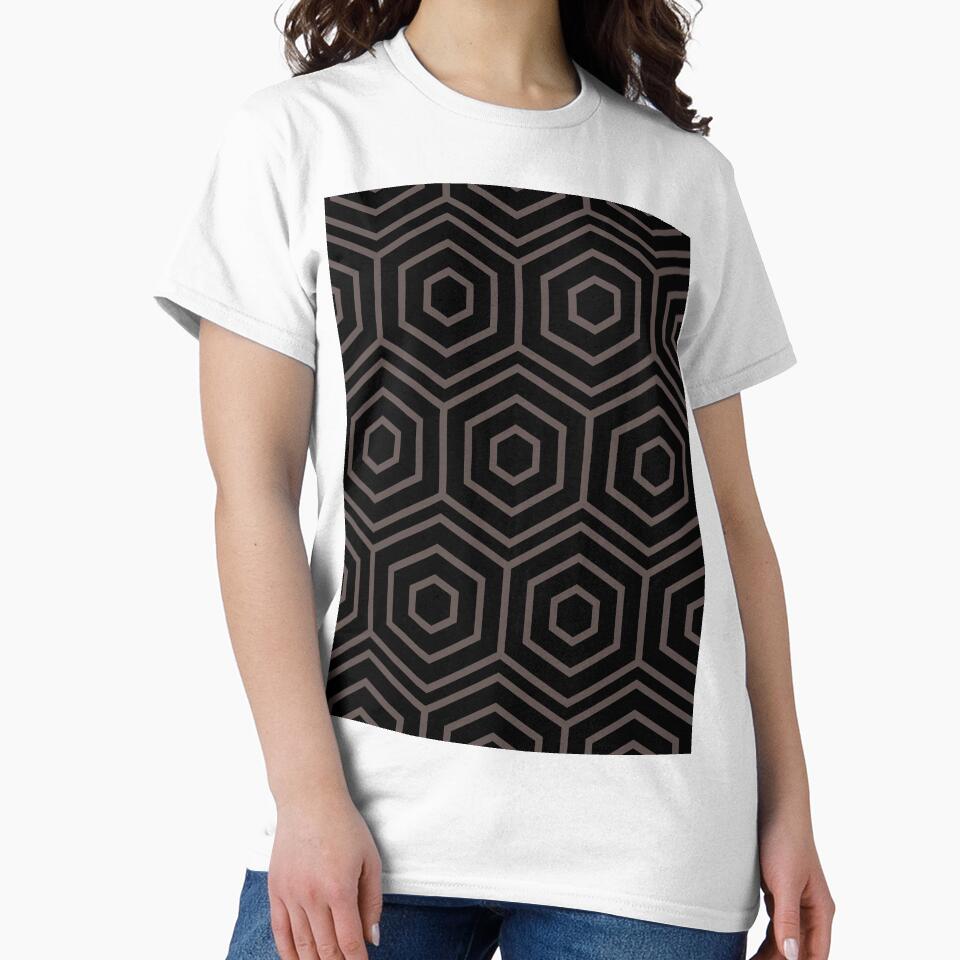 Black and Dark Brown Minimal Shape Pattern Pairs DE 2022 Popular Color Nomad DET697 by ColorOfTheYears