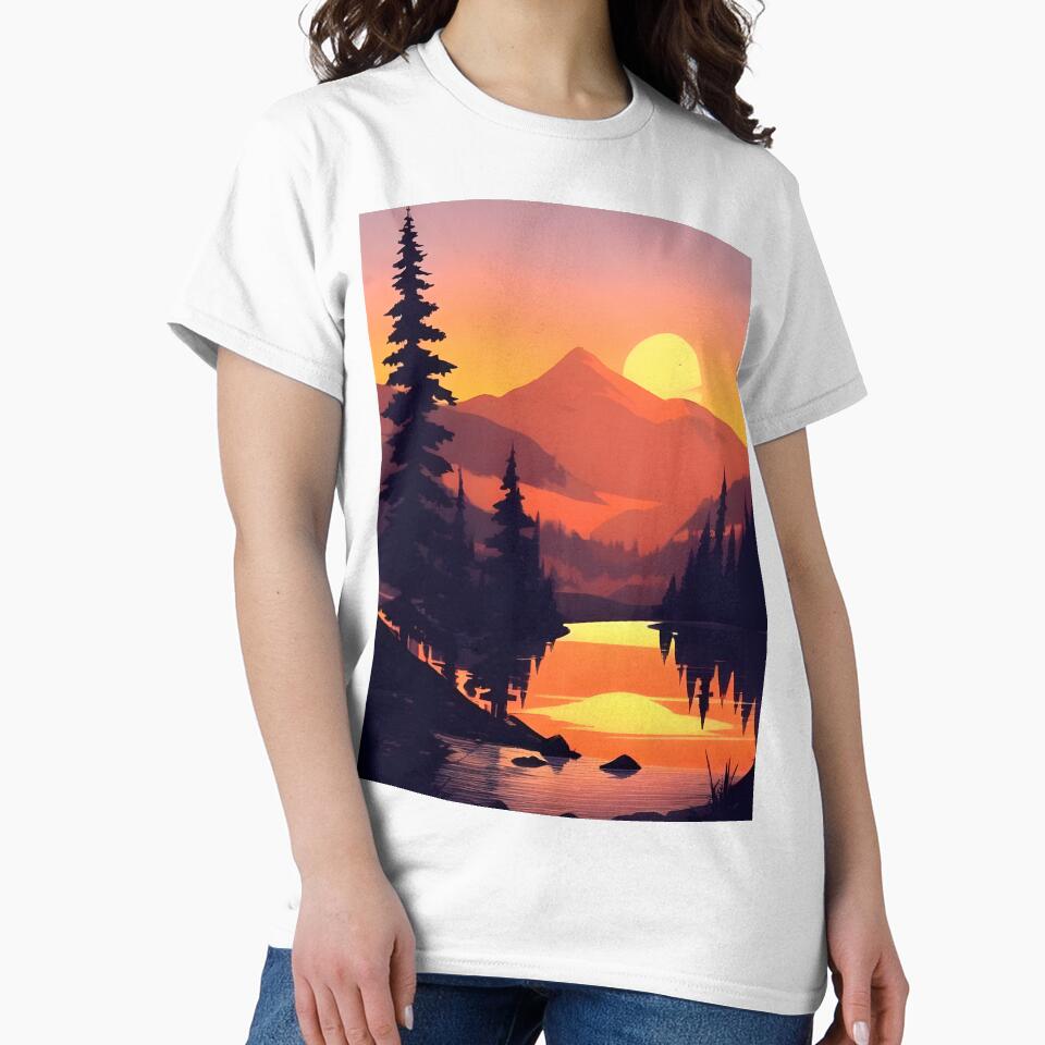 Find the Perfect Minimalist Landscape Sunrise Water View Print for Your Personal Style and Taste by supeart