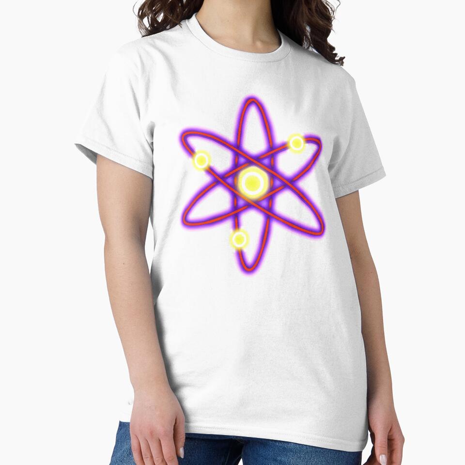Red Neon Lights Cosmos Atom by Milasneeze