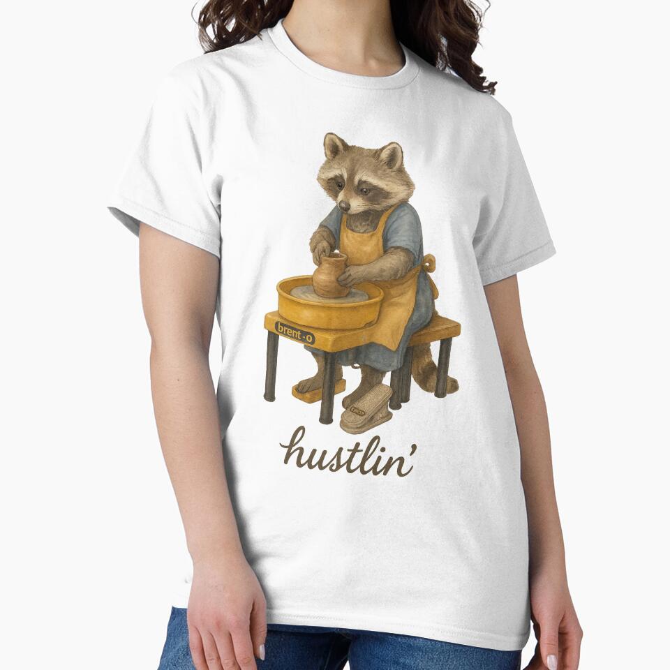 Pottery Wheel Raccoon - Hustlin' by thehaywirehoney