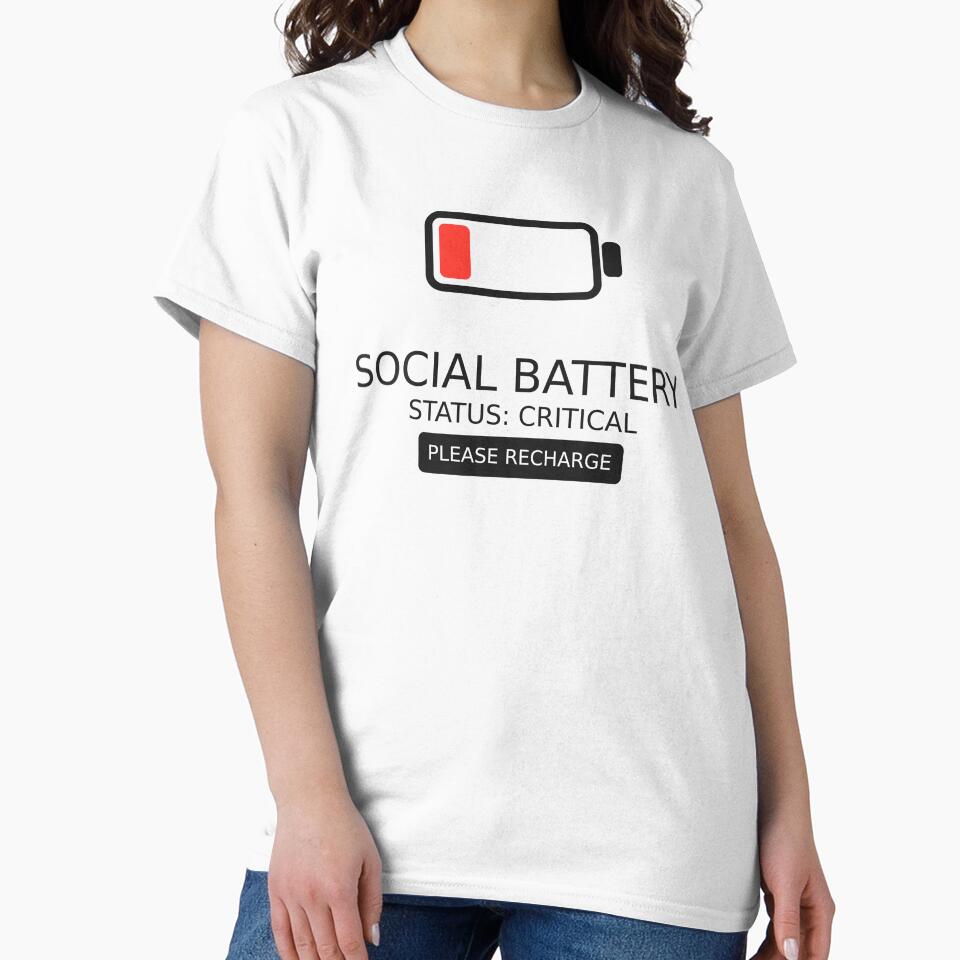 Social Battery Low - Critical Status Aesthetic by VisualZenith