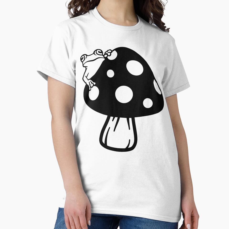Cute frog on mushroom by EmeraldeaArt