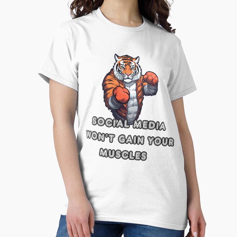 Gym Gains are not achieved by social media by BohoHaven09