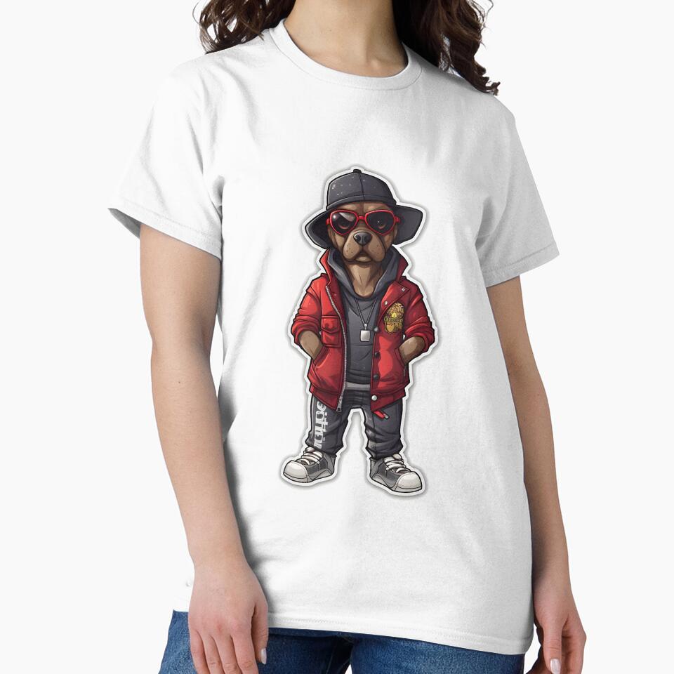 dog with cool glasses in hip hop style by worldshopcolor