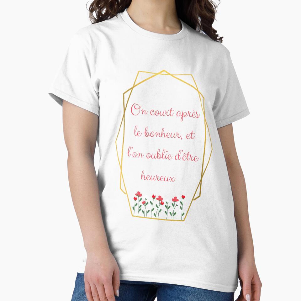 Positive inspiration "We run after happiness, and we forget to be happy" by PausePapote