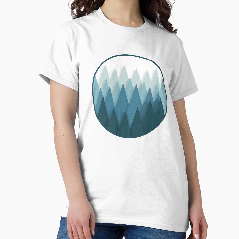 Minimalist Mountain, Forest, Into the Wild, Mountain Illustration by bluesky26