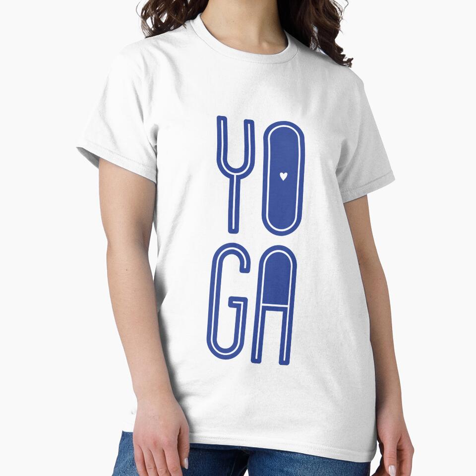 YOGA - Blue on White by MILESTYLES