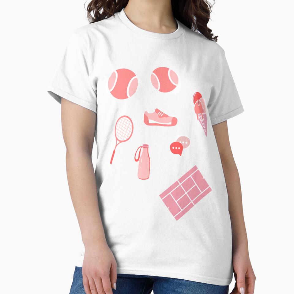 Pink Tennis Sticker pack by Pea Fitness