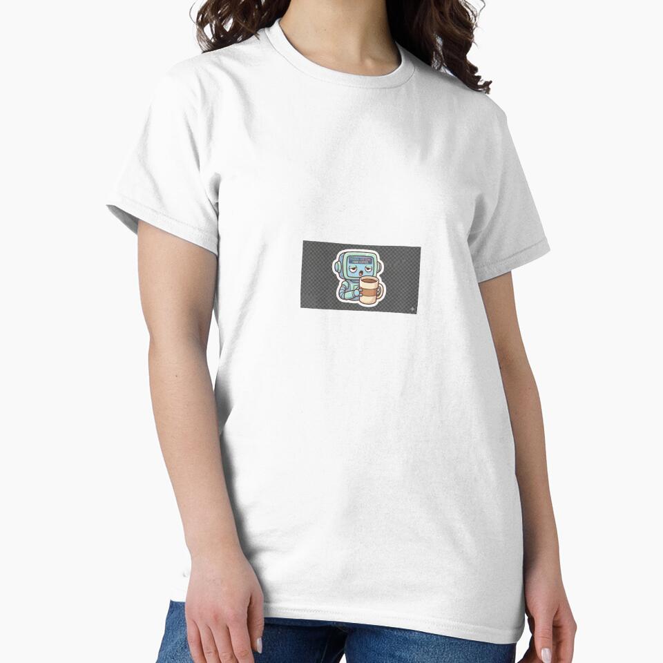 Tired Robot – Cute Exhausted Robot Sticker for Work, Coding & Study Mood by prachiuke264