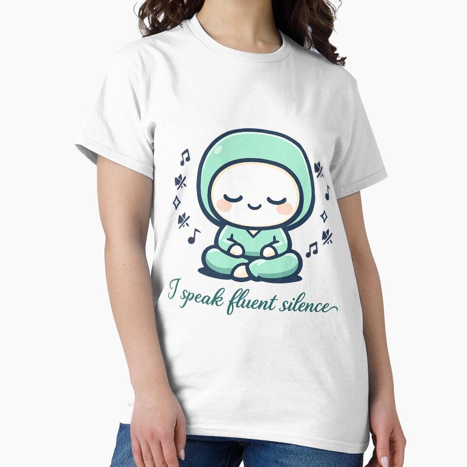 I Speak Fluent Silence - Funny Introvert Minimalist T-Shirt by Art JSMY