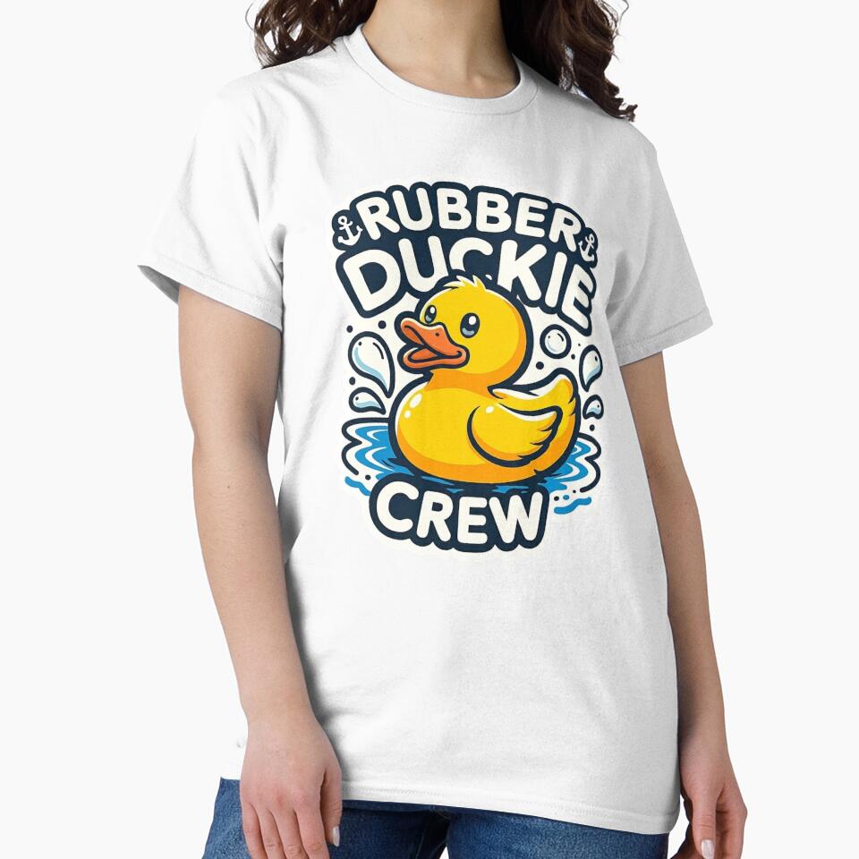 Rubber Duckie Crew Unisex Casual T‑Shirt – Funny Nautical Design by MerchlyMike