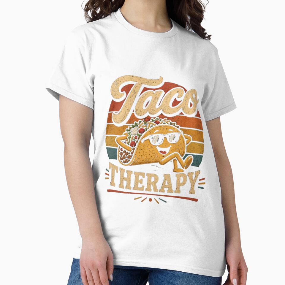 Funny Taco Lover Mexican Food Humor Aesthetic Tee by AveniaOficial
