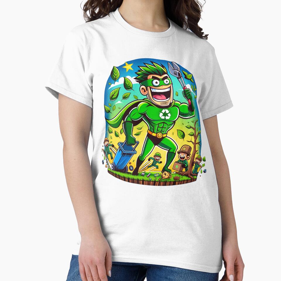 Eco Warrior in Action Saving the Planet One Tee at a Time by Kuki-shop