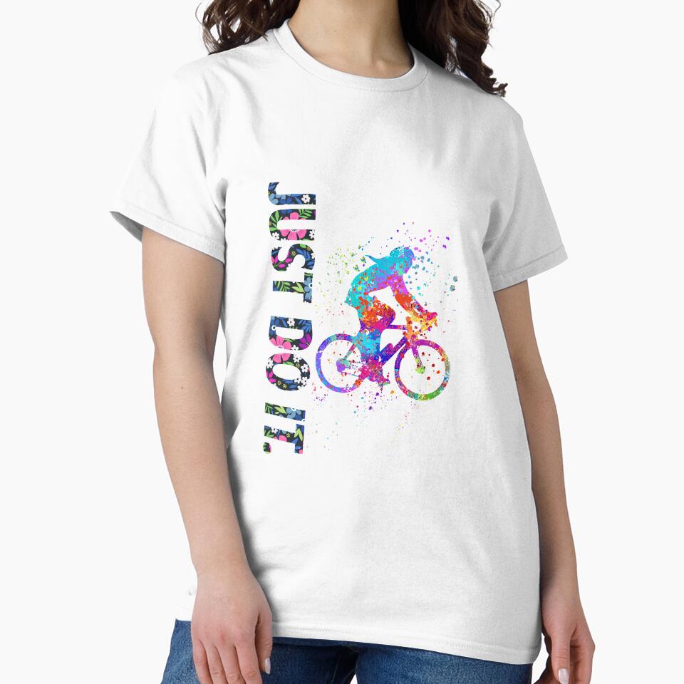 Cycling Just Do It Watercolor Art by LittleFunky79