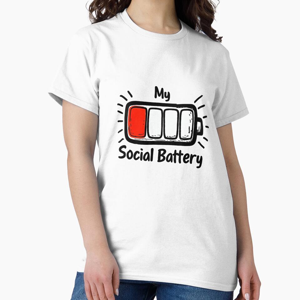 Funny Social Battery Doodle by anas006