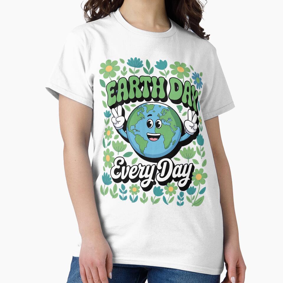 Groovy Earth Day Everyday Earth Day Women Girls by Moxizz