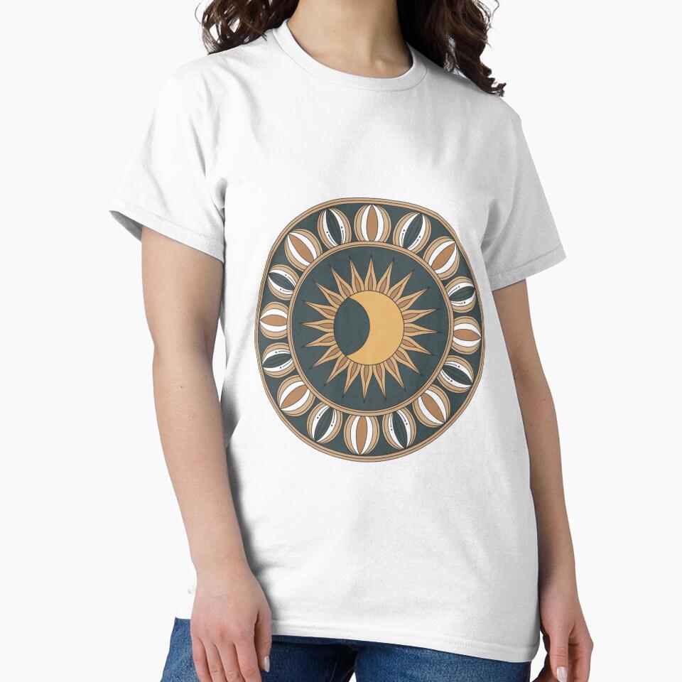 Celestial Sun and Moon Mandala – Mystical Design by ArtByYunus
