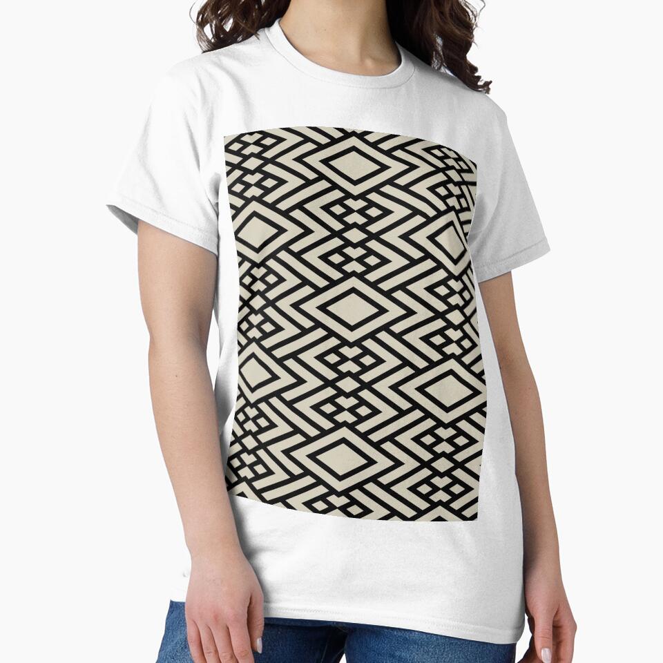 Beige and Black Geometric Art Deco Diamond Pattern Pairs HGTV 2022 Trending Color Canvas Tan HGSW4018 - Colour Trends - Hue - Shade by ColorOfTheYears