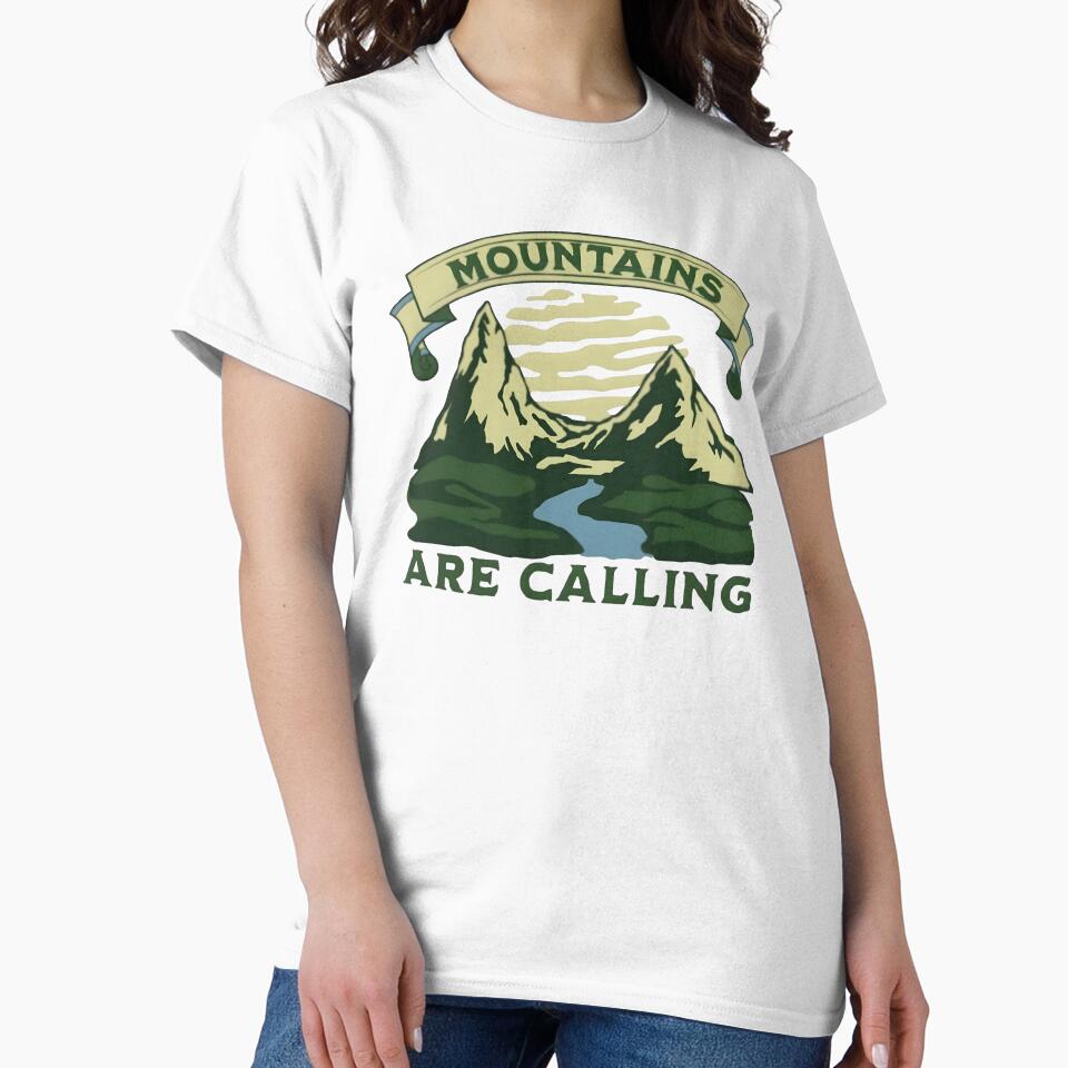 Mountains ar calling, funny and cool nature lover by Merchattack
