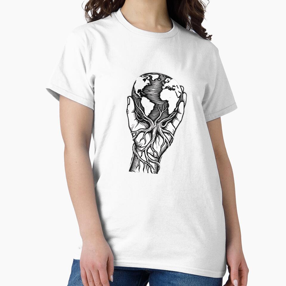 Earth Roots Linocut Print by HoruxDesign
