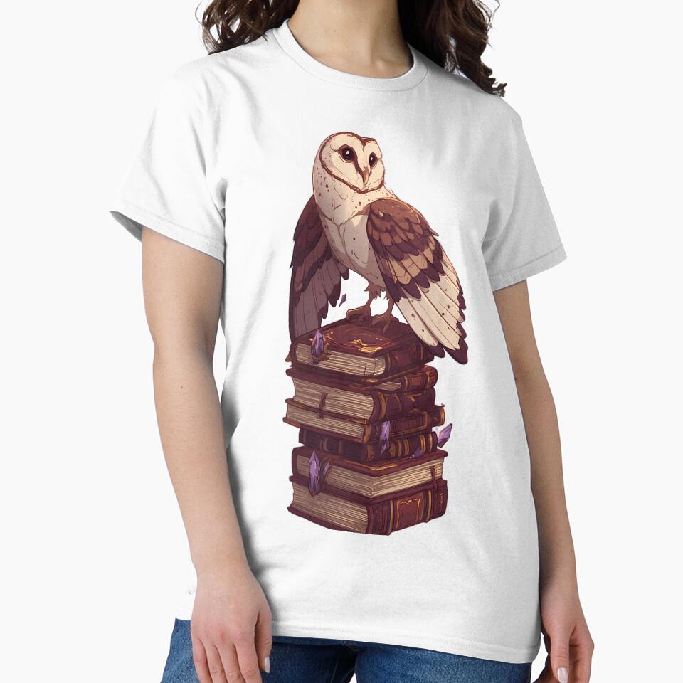 Owl Spellbook Stack Perch by IllumeInk