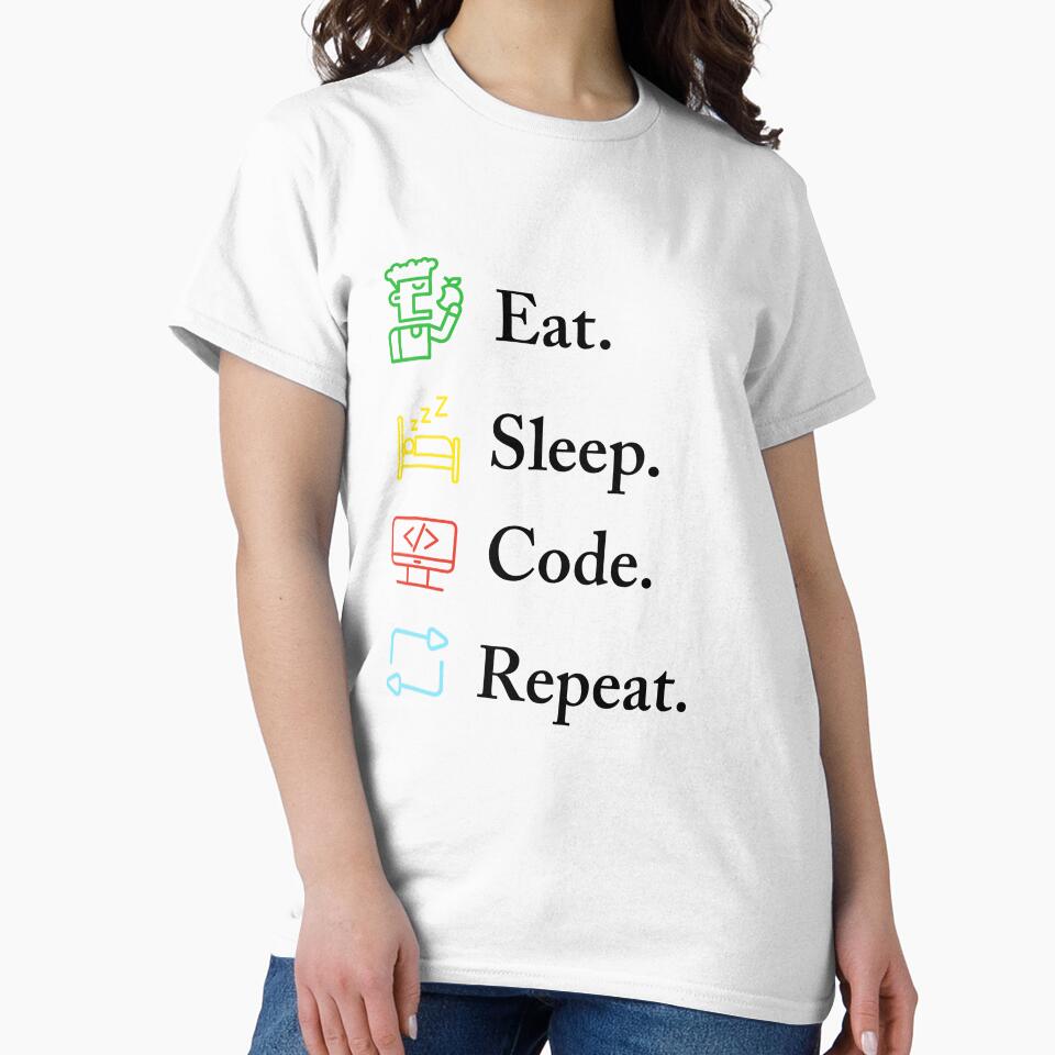 Eat Sleep Code Repeat Funny Programmer Coding Lifestyle Quote by Akkhay