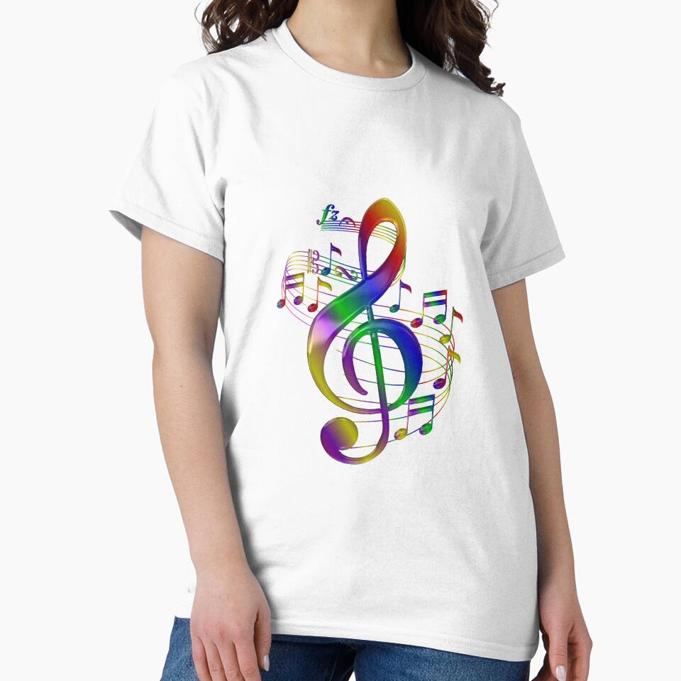 Colorful Treble Clef With Music Notes by CoolDoodles