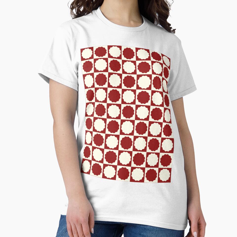 Beautiful Minimalistic red and beige pattern by Azyorz
