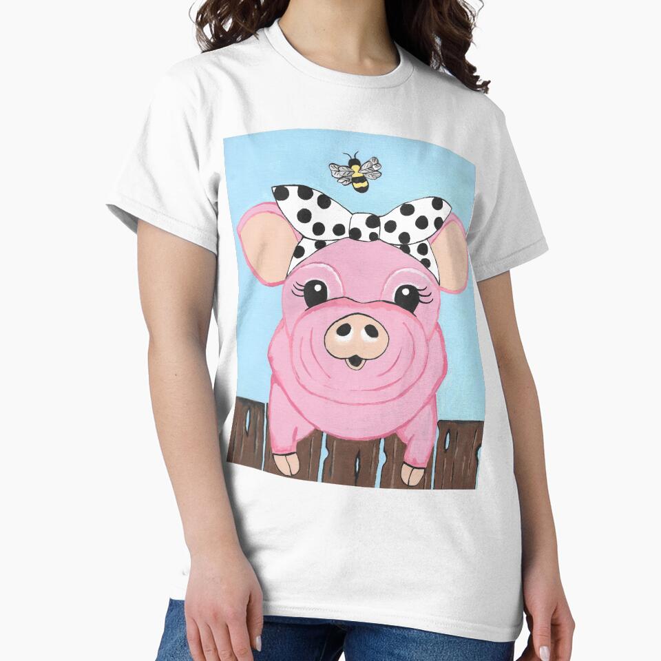 Stylish Cute Pig by Sartoris Art
