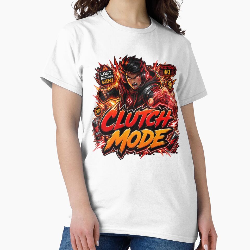 CLUTCH MODE Gaming Sticker | Neon Esports Streetwear Graphic Design by Stylestickers55