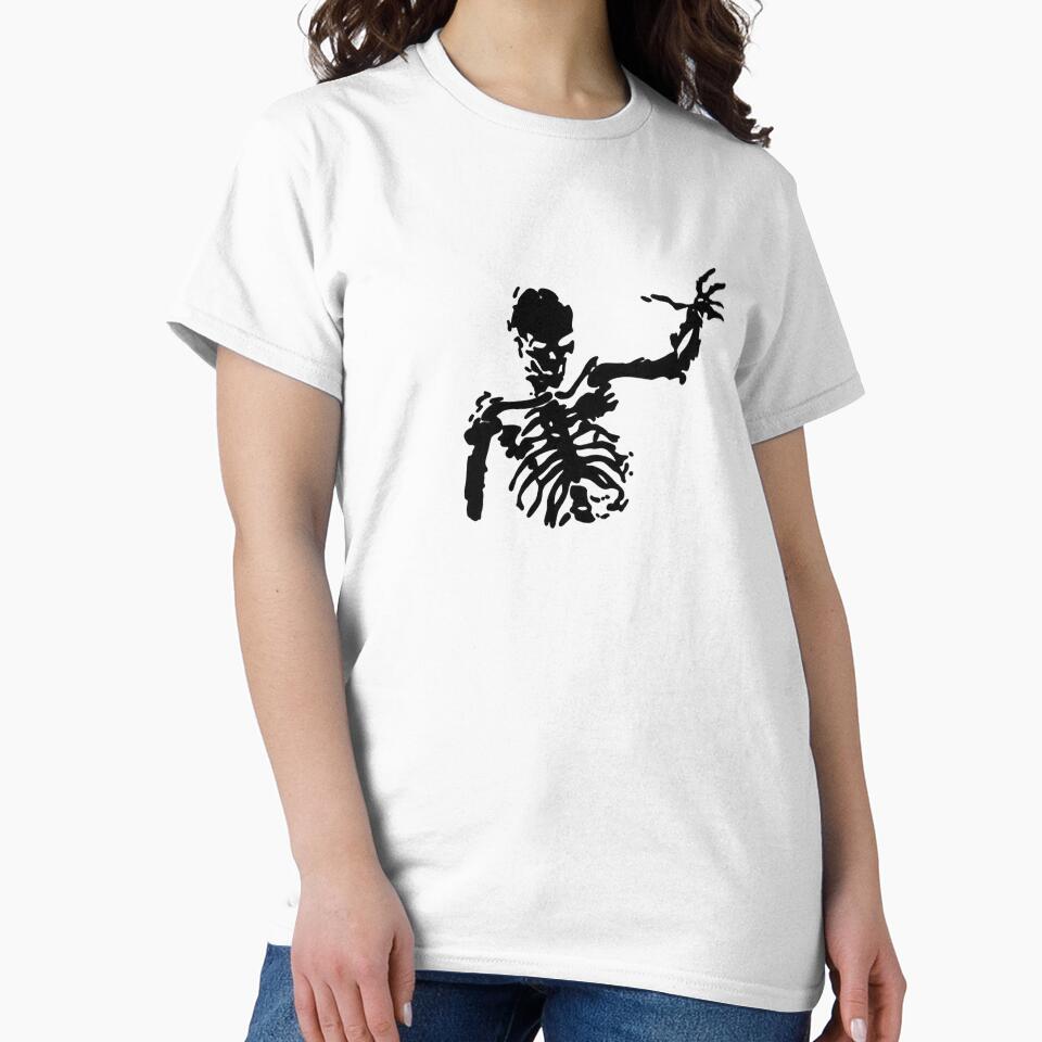 Y2K Distorted Skeleton Outline - Grunge Cyberpunk Streetwear by Kromatik