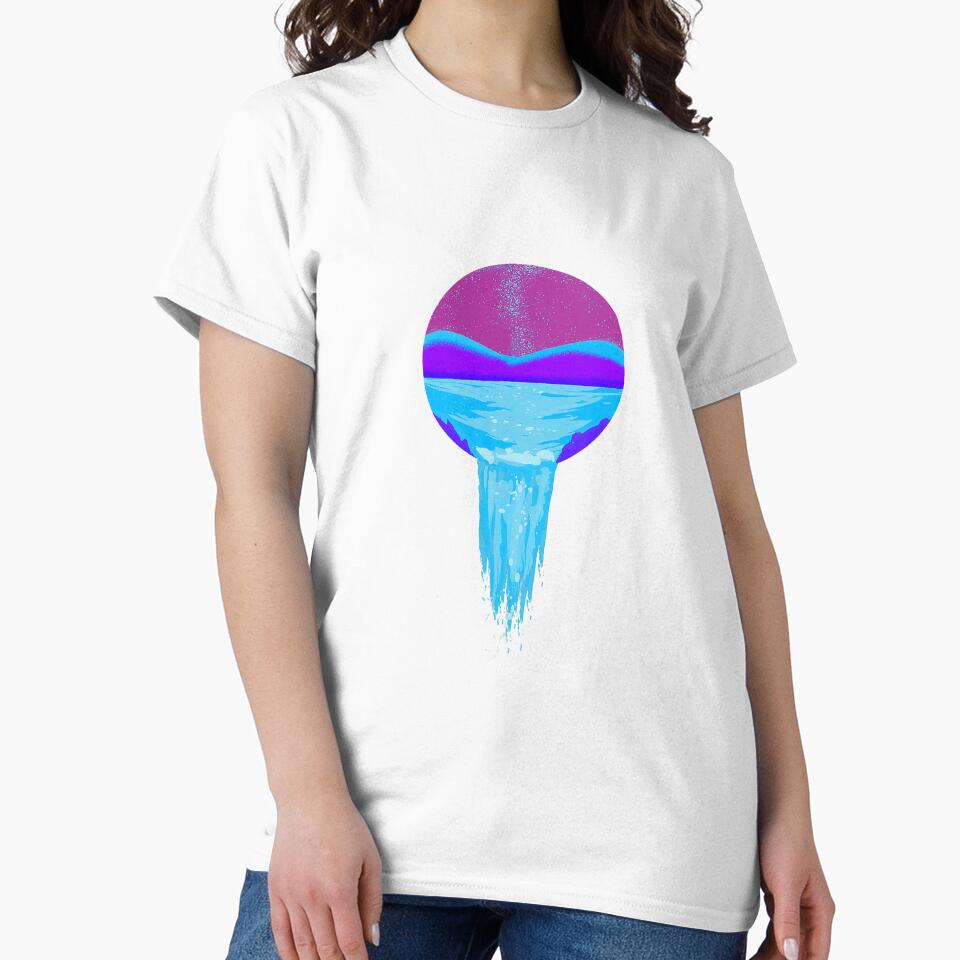 Vaporwave Aesthetic Mountain Waterfall by YesterDayCheck
