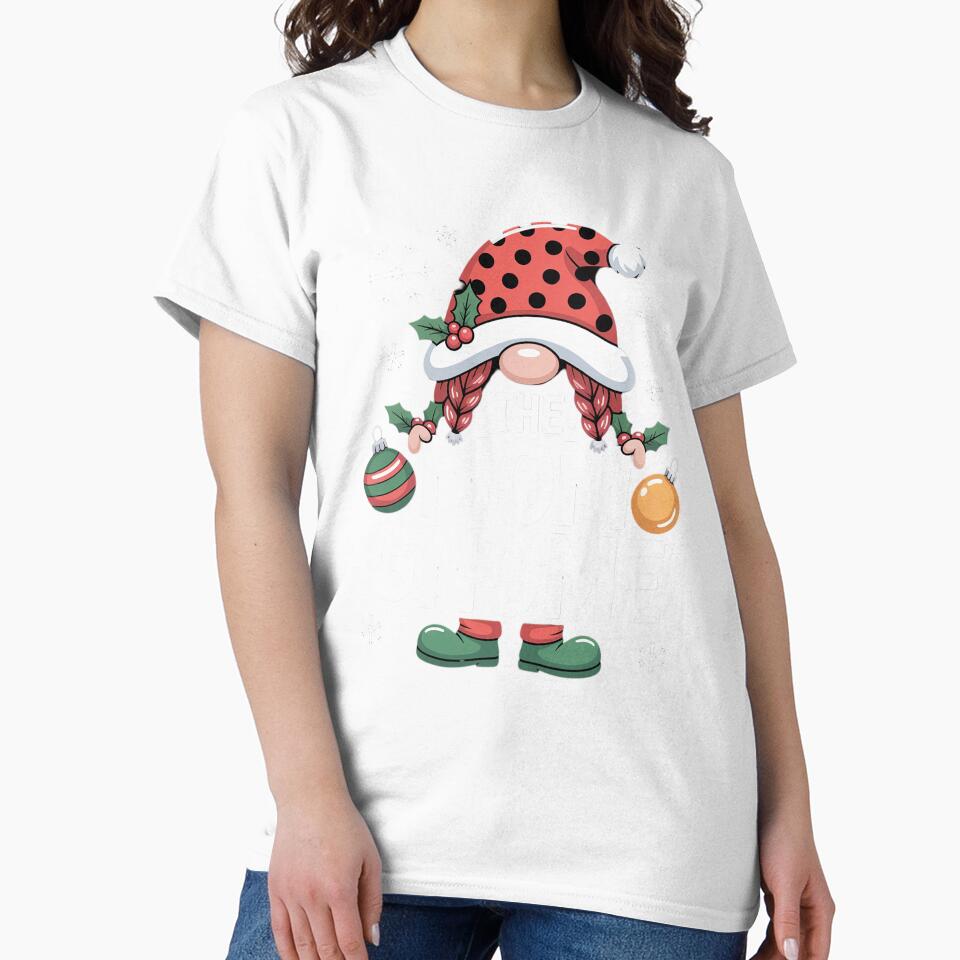 Mom Gnome Buffalo Plaid Matching Family Christmas by MinaReinger