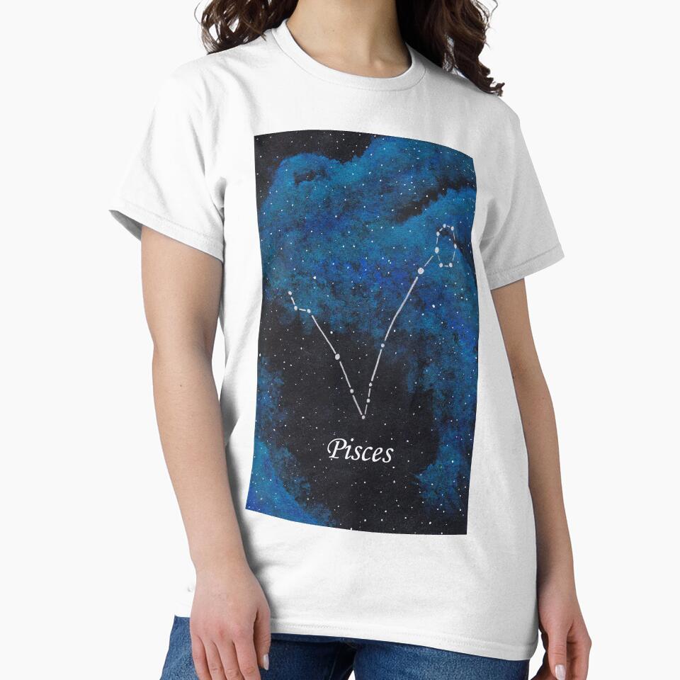 Pisces Zodiac Sign Space Painting by CoryellArt
