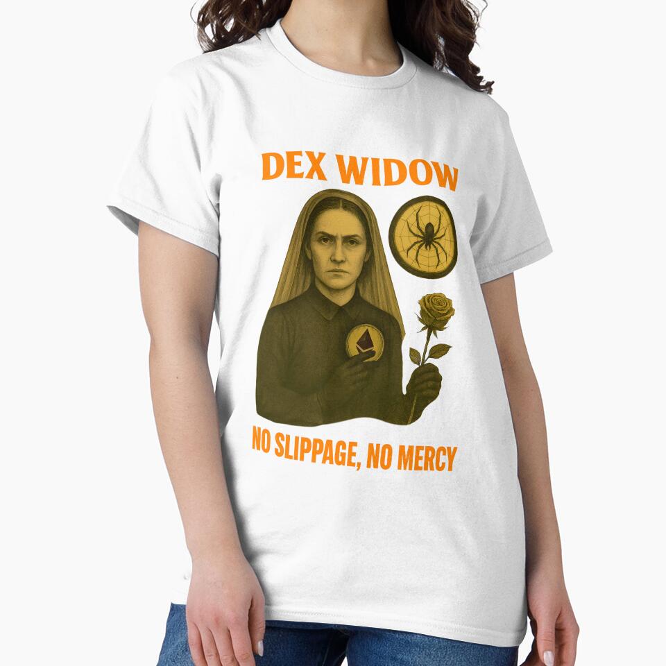 "DEX Widow – No Slippage, No Mercy" | Crypto Femme Fatale Design by BitCrop