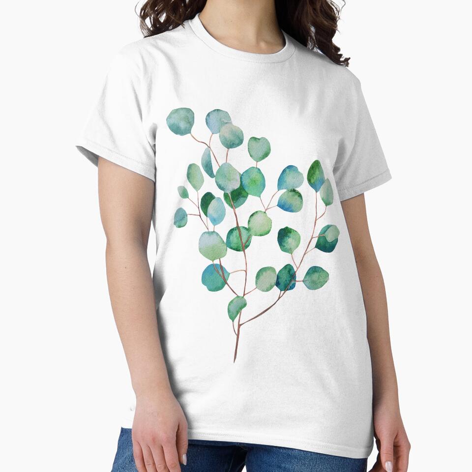 Bouquet of eucalyptus branches watercolor leaves by Createssy