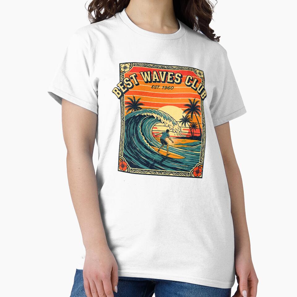 Vintage Surf Style. BEST WAVES CLUB. by Giulivo Store Graphic
